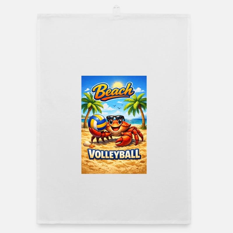 Design d’été pour le volley-ball de plage Torchon bio