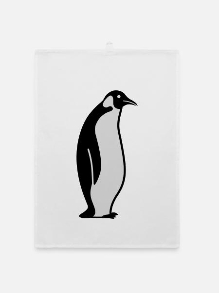 Pinguin pinguïn - Organic Geschirrtuch - Weiß