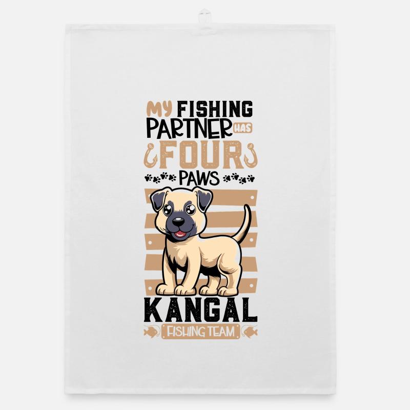 Pêche et chien de berger Kangal Torchon bio
