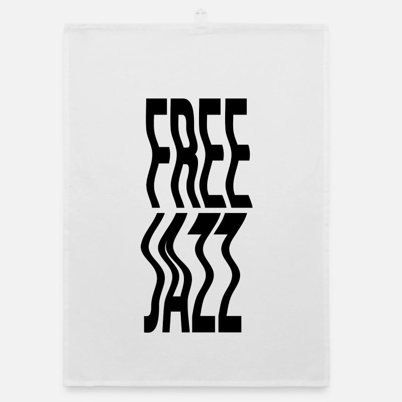 Free Jazz typography bold logo  Organic dish towel