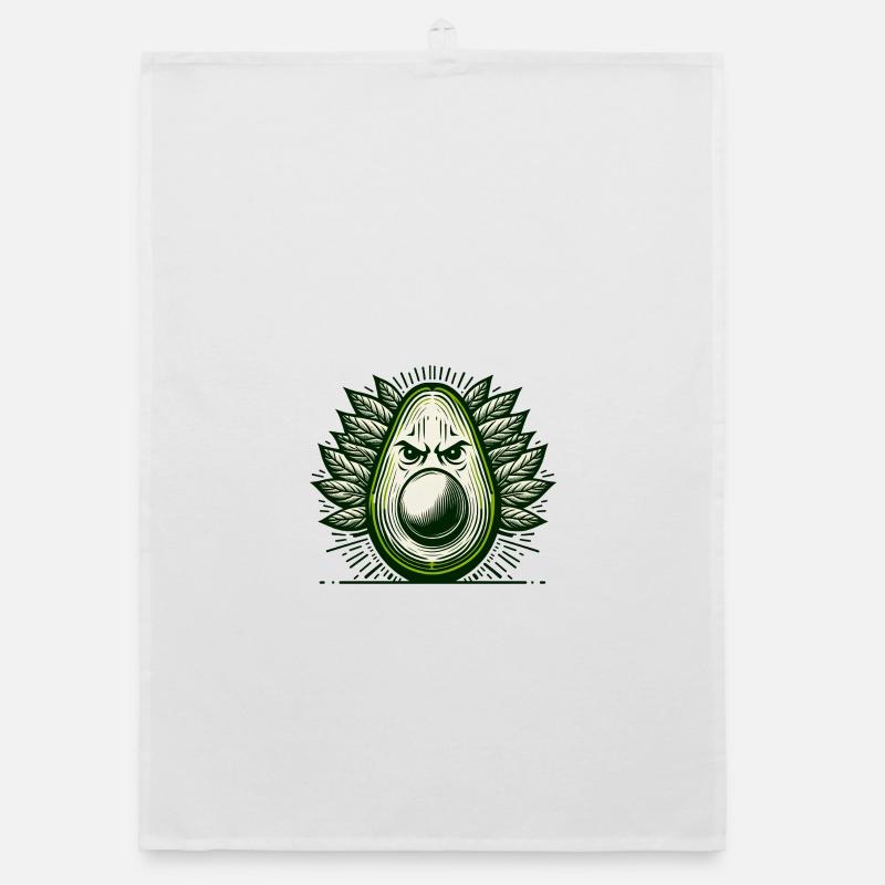Avocado Warrior Face Organic dish towel