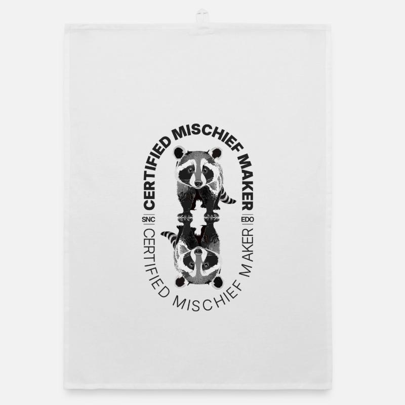 Weg des Tanuki - Organic Geschirrtuch - Weiß