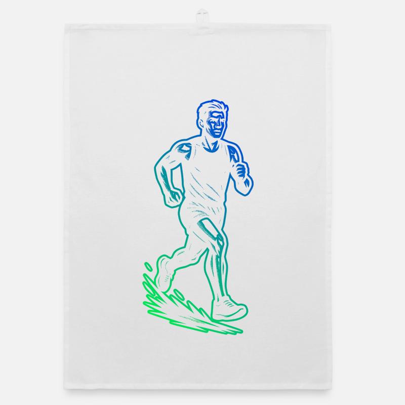 Einfach Running zeitloses Design Organic Geschirrtuch