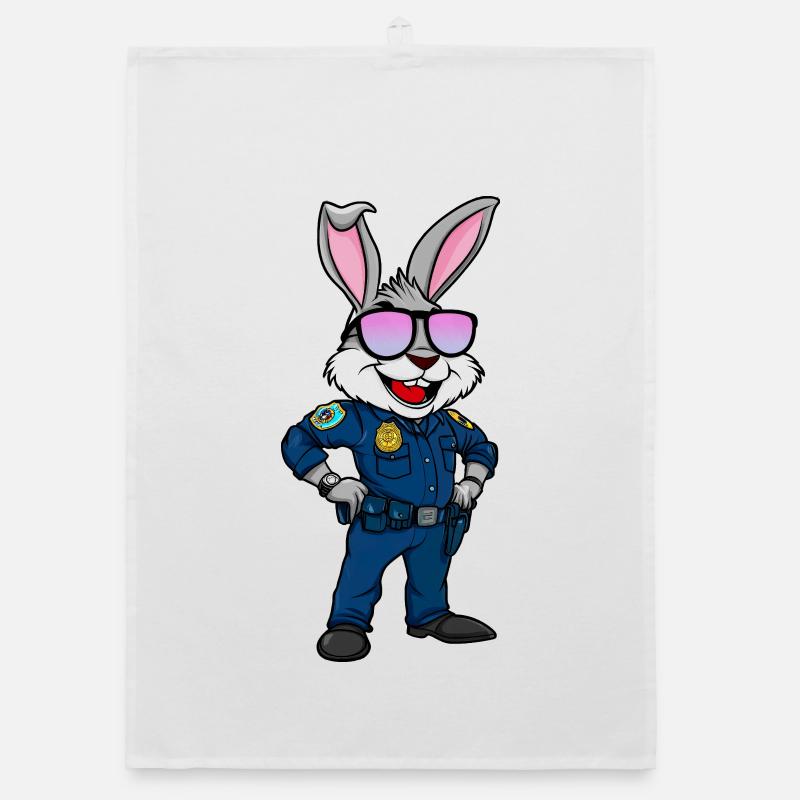 Polizei Hase Organic Geschirrtuch