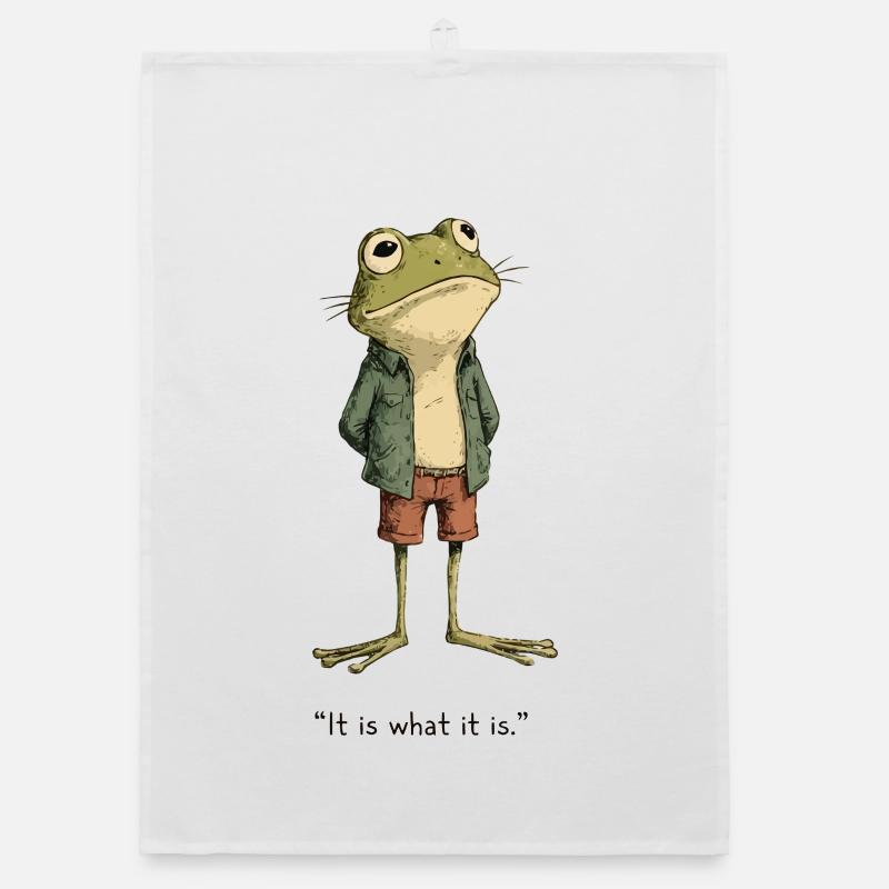 Funny Frog Meme "It Is What It Is" Chill Aesthetic Torchon bio