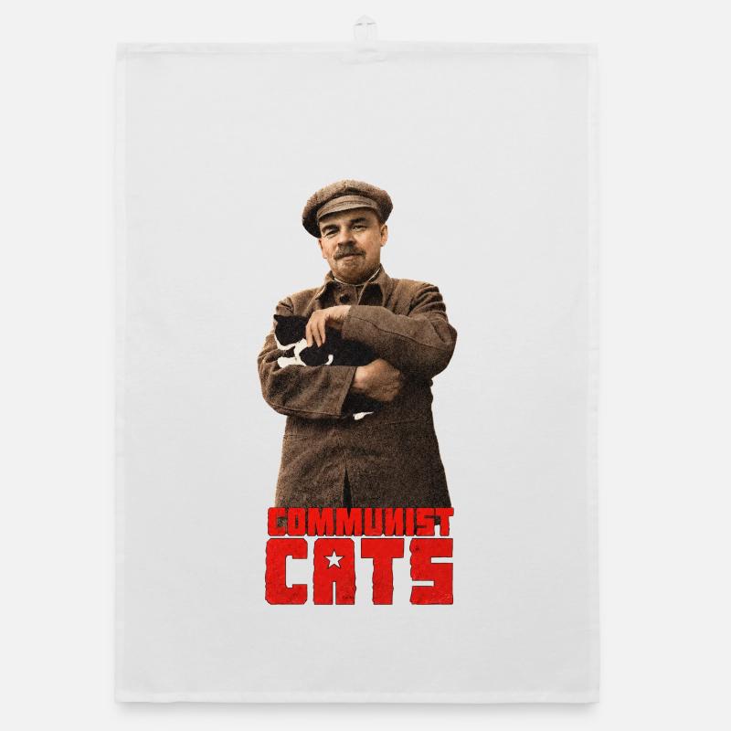 Communist Cats - Lenin Organic dish towel