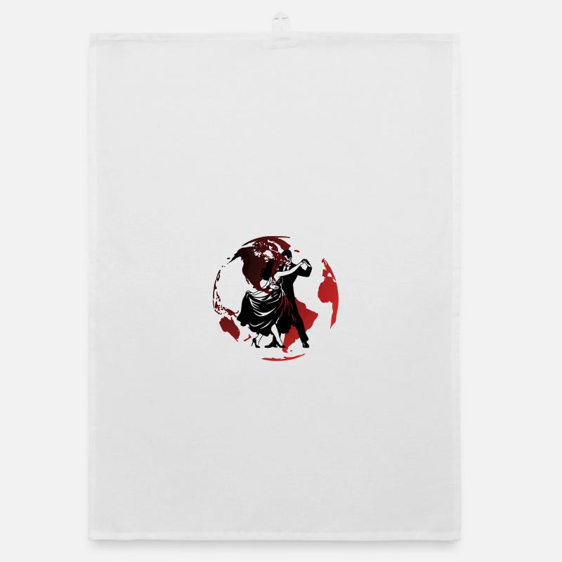 Dance sur Globe Rouge Torchon bio