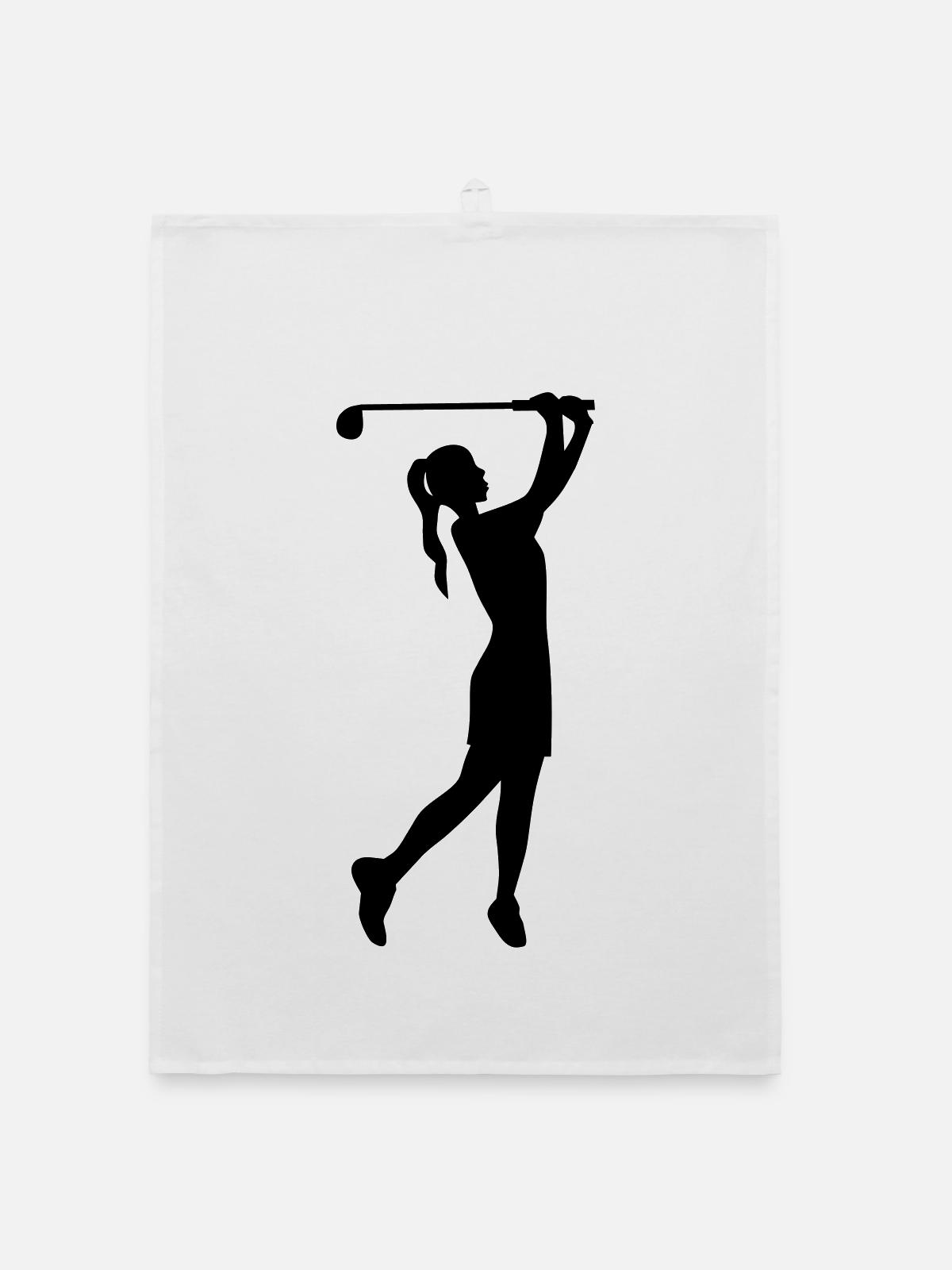 golf - Organic dish towel - white - Front