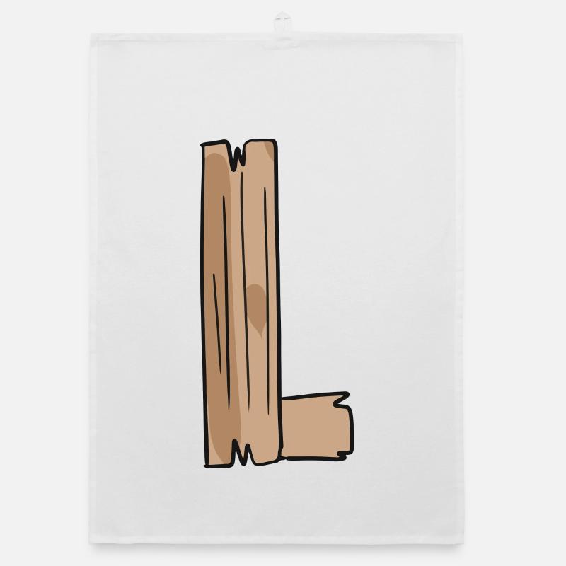 Buchstabe L Holz Holzbuchstabe Name Organic Geschirrtuch