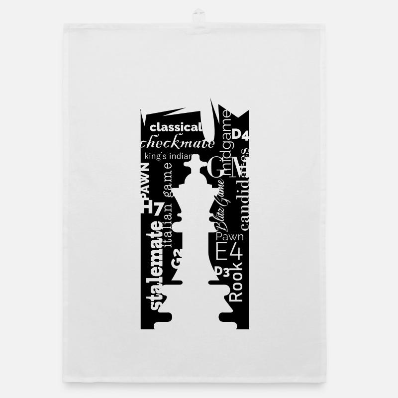Chess King Typography Font Design Icon Logo Organic dish towel