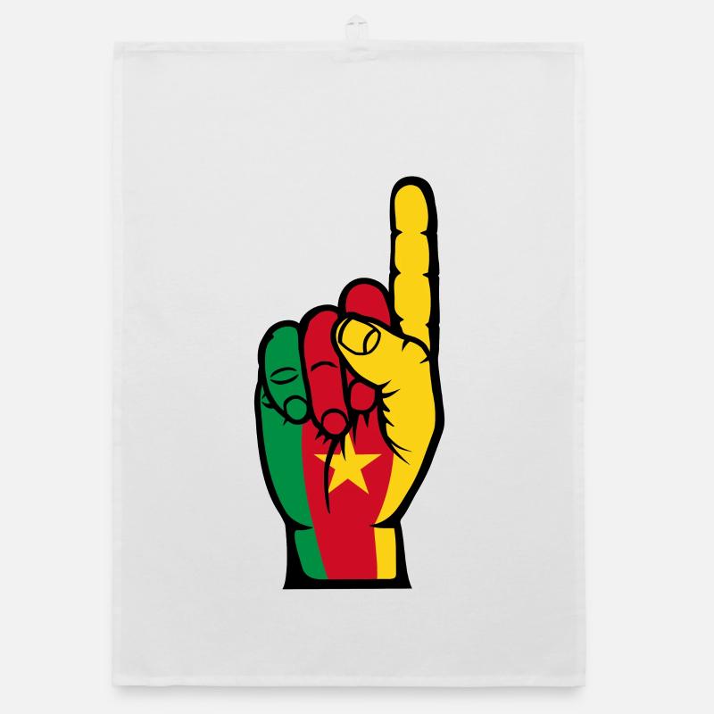 Drapeau du Cameroun numéro 1 Torchon bio