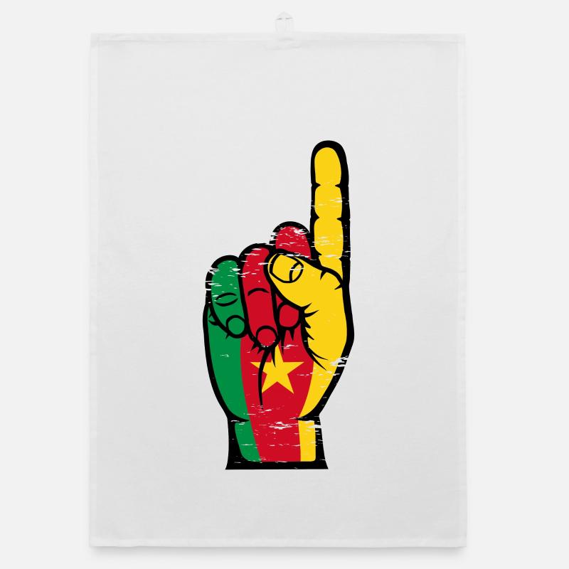 Cameroon flag number 1 used Organic dish towel