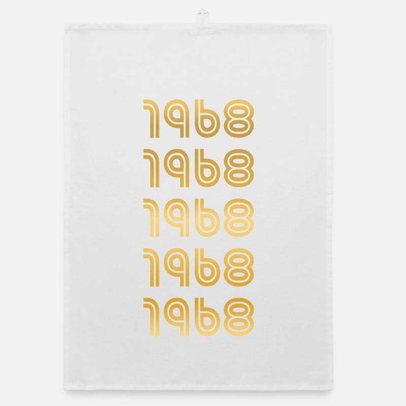 Year 1968 Organic dish towel