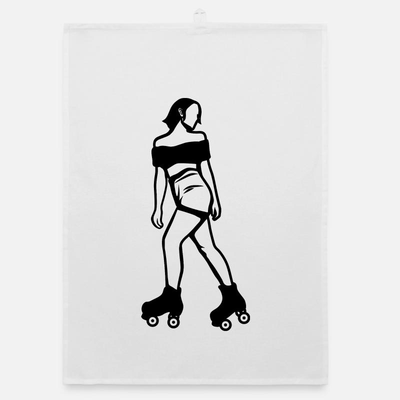 Roller skater Organic dish towel