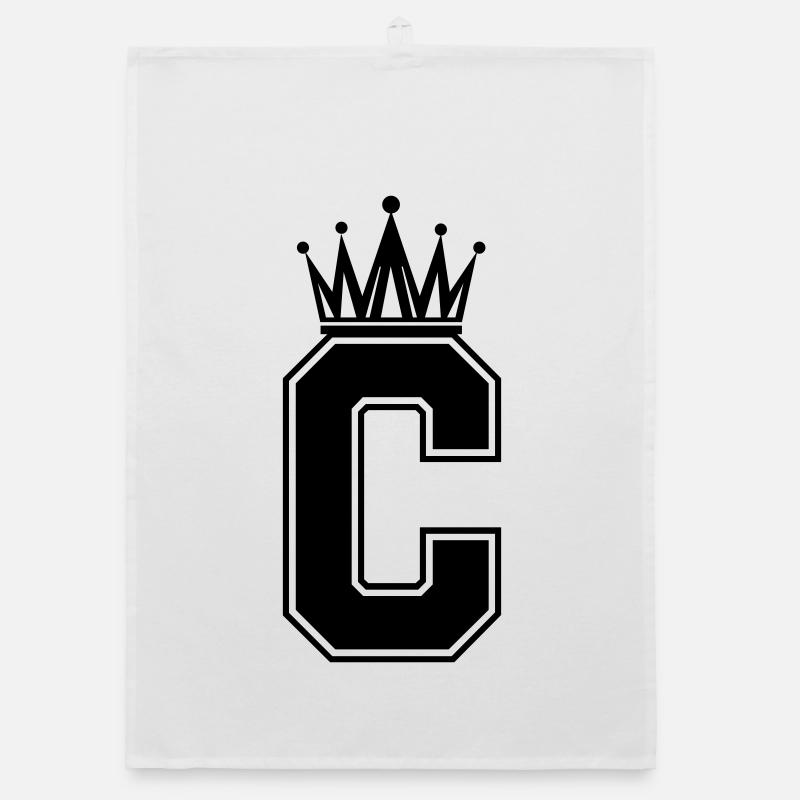 Letter C Organic dish towel
