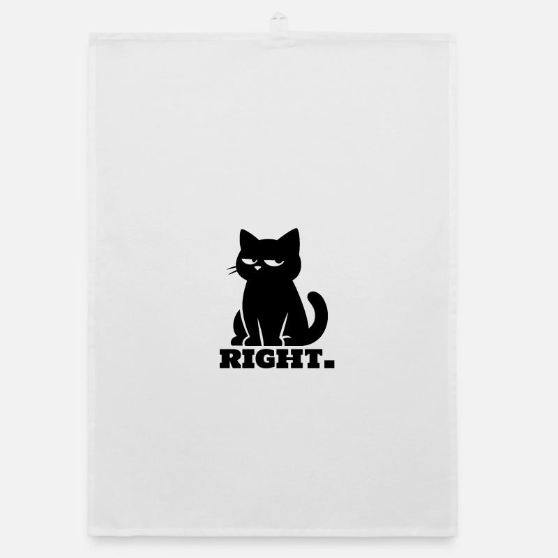 Sarkastische schwarze Katze Organic Geschirrtuch