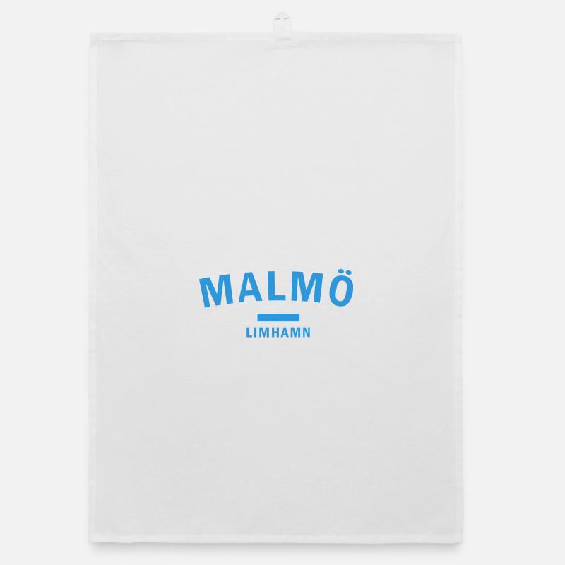 Conception de la silhouette de la ville de Malmö Torchon bio