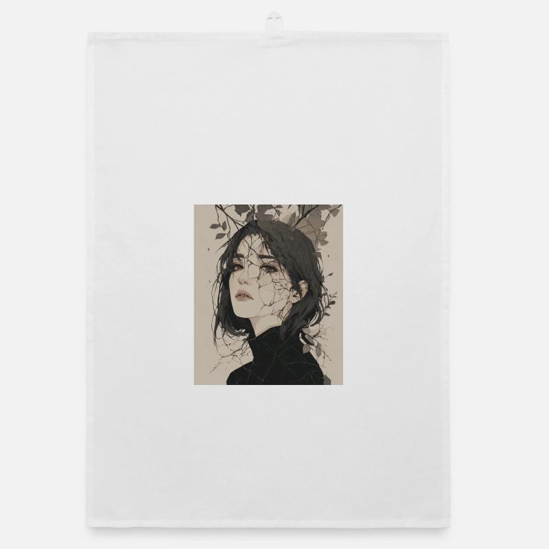 Broken Sheet Portrait Organic dish towel