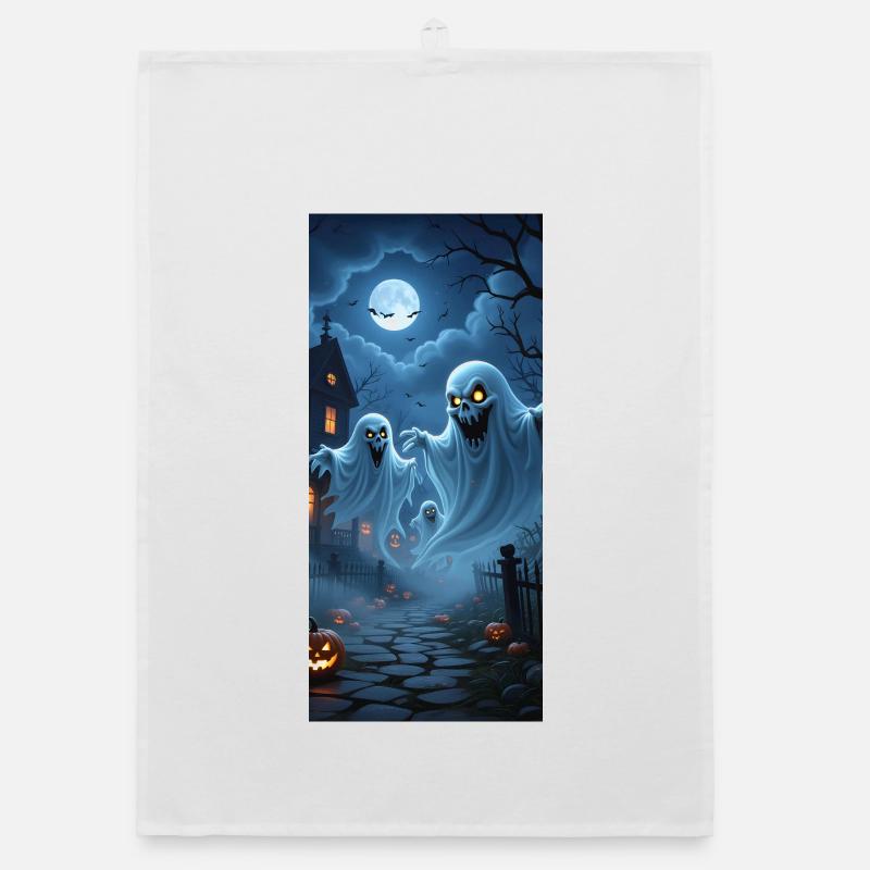 Chemise à capuche Spit Ghosts - Torchon bio - blanc