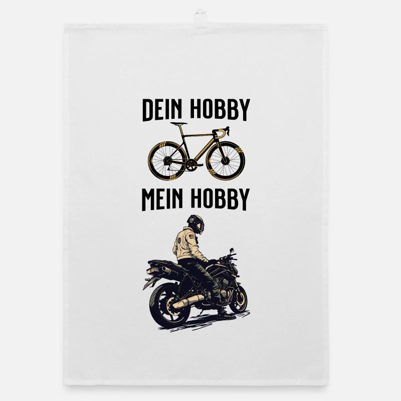 Dein Hobby Mein Hobby - Organic Geschirrtuch - Weiß