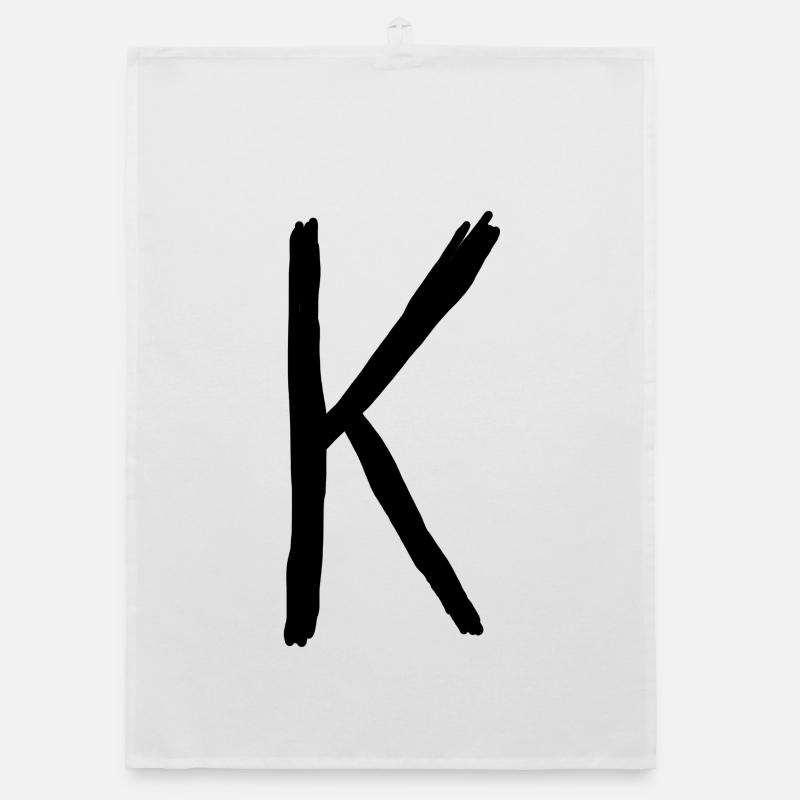 Buchstaben K Organic Geschirrtuch