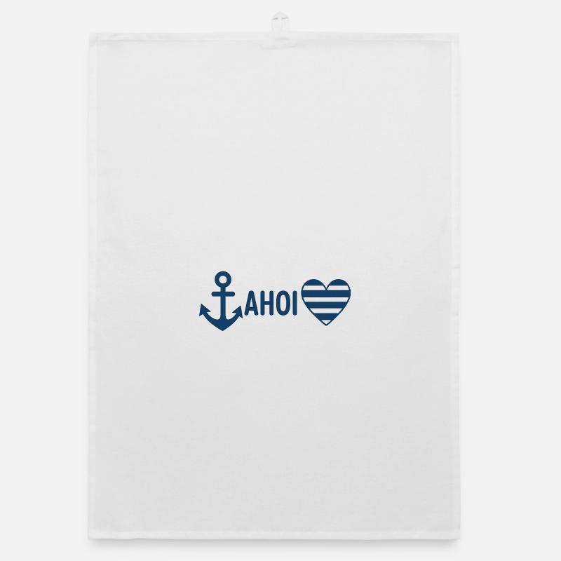 Ahoi  - Organic Geschirrtuch - Weiß