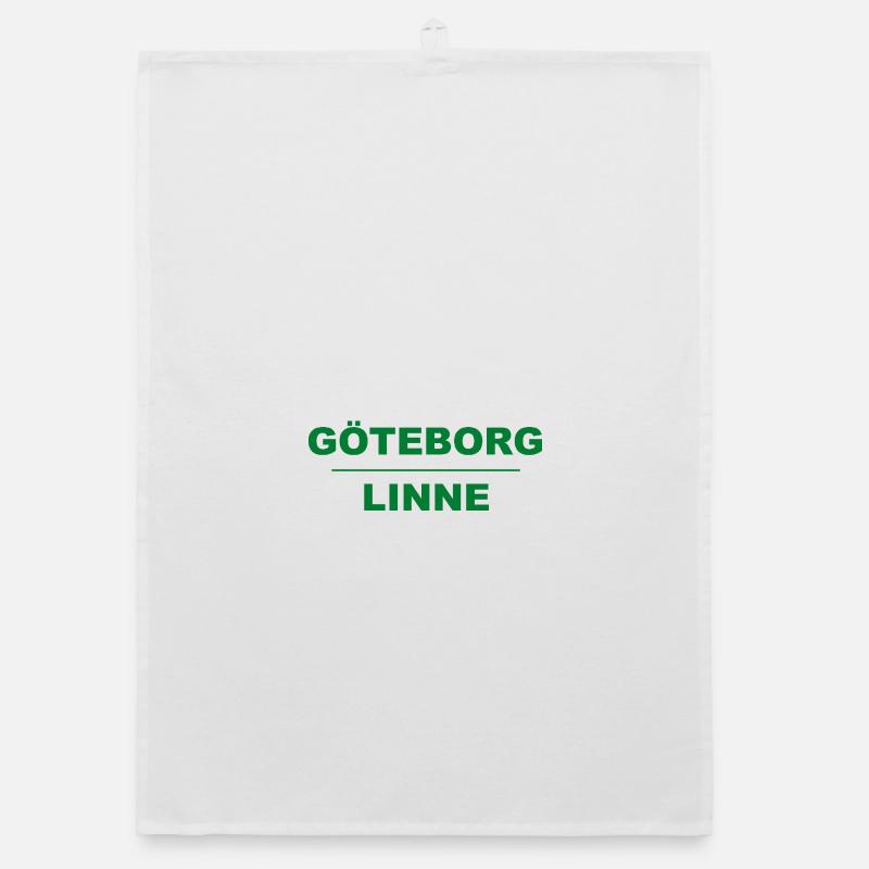 Göteborg Linen – Design vert-noir Torchon bio