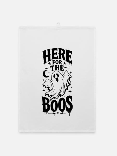 Here for the Boos - Organic Geschirrtuch - Weiß - Vorne