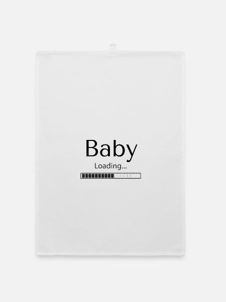 Baby loading - Organic Geschirrtuch - Weiß - Vorne