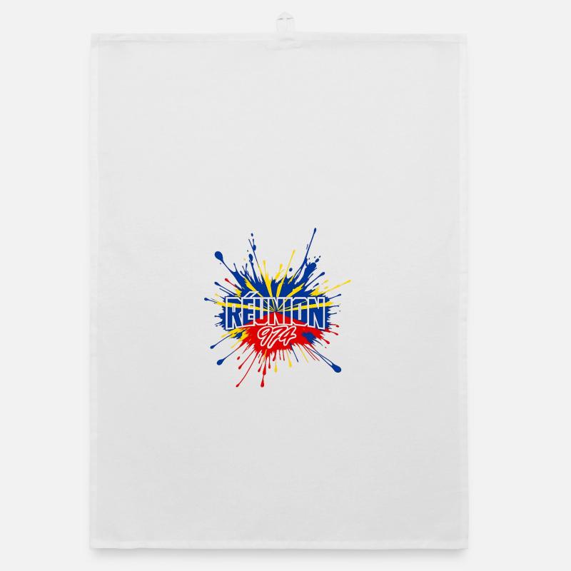 Splash Drapeau Réunion 974 Torchon bio