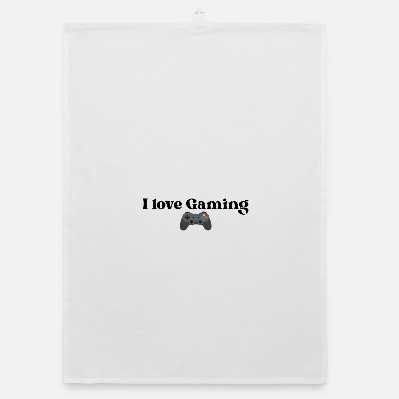 I Love Gaming Organic Geschirrtuch