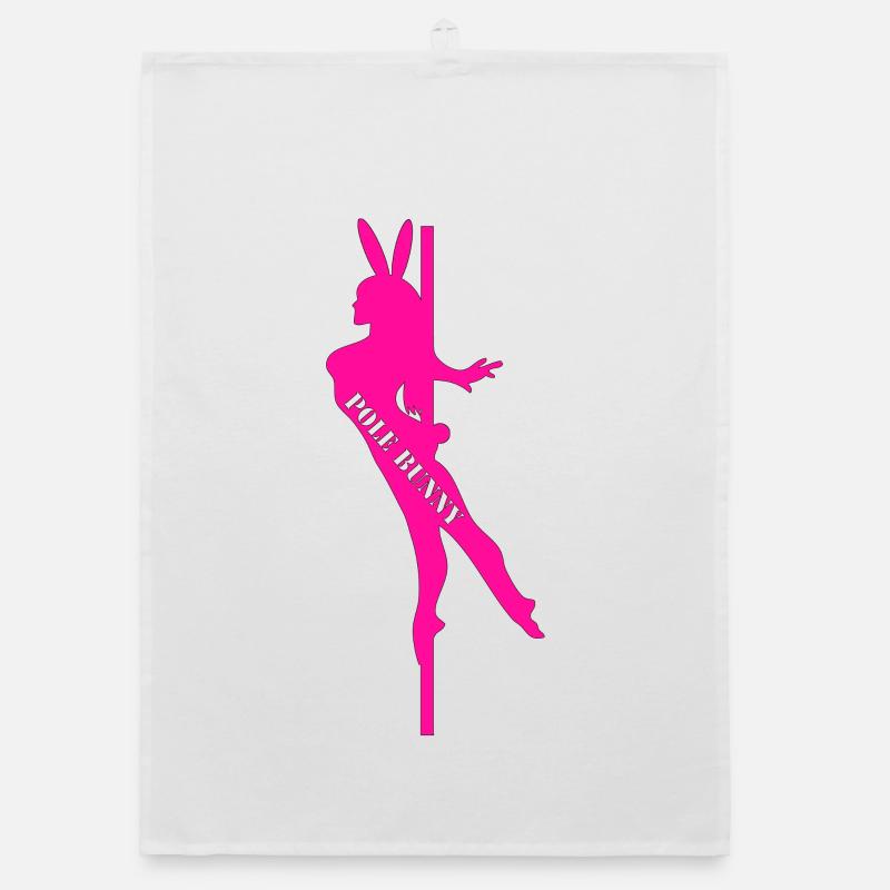 Pole Bunny Silhouette Organic dish towel