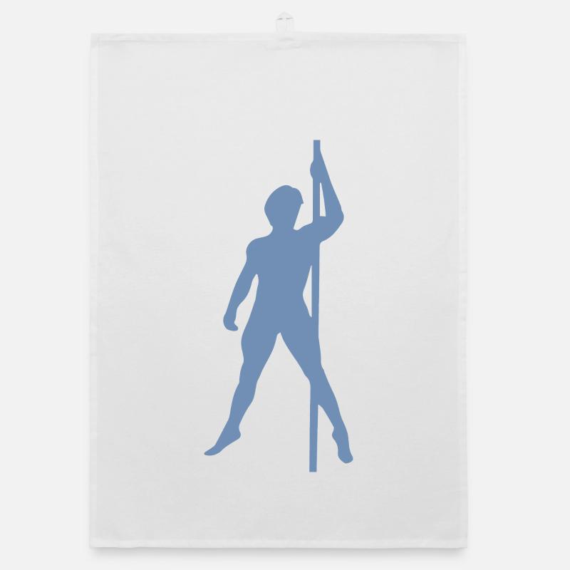 Men Silhouette Pole Dance Exotic Dance Organic dish towel