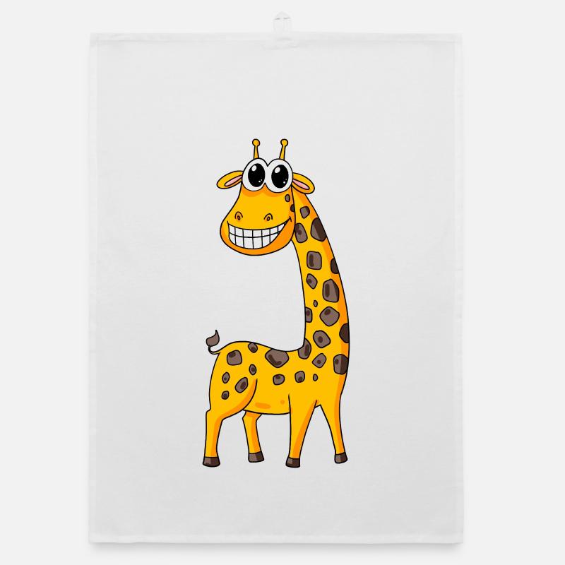 Funny Giraffe Charm for Kids - Giraffe Organic dish towel