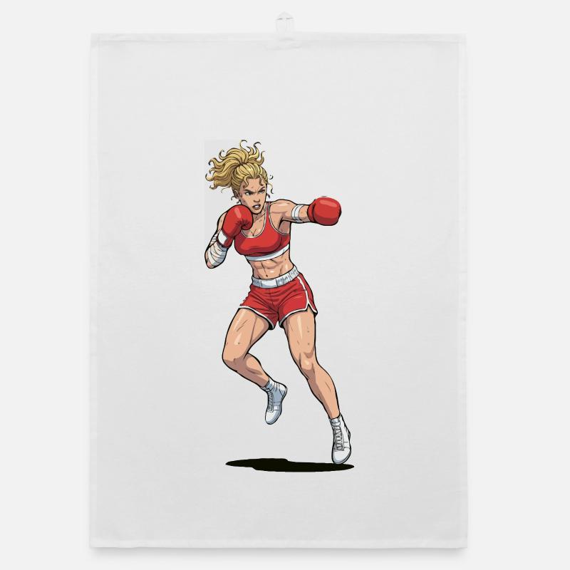 Boxer-Ehefrau Organic Geschirrtuch