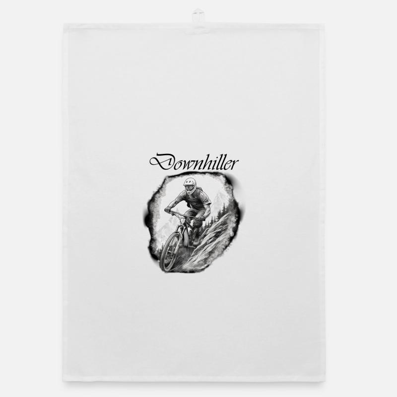 Downhiller - Organic Geschirrtuch - Weiß