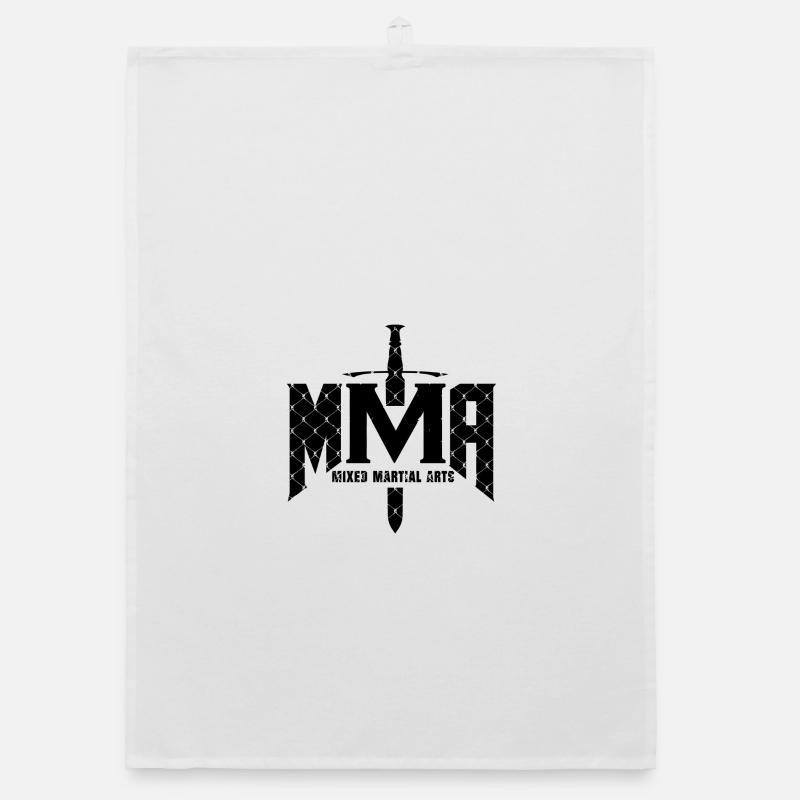 Arts martiaux mixtes Cage Grid Design MMA Fighter Torchon bio