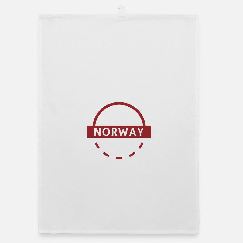 Norwegen Emblem Runder Ring Organic Geschirrtuch