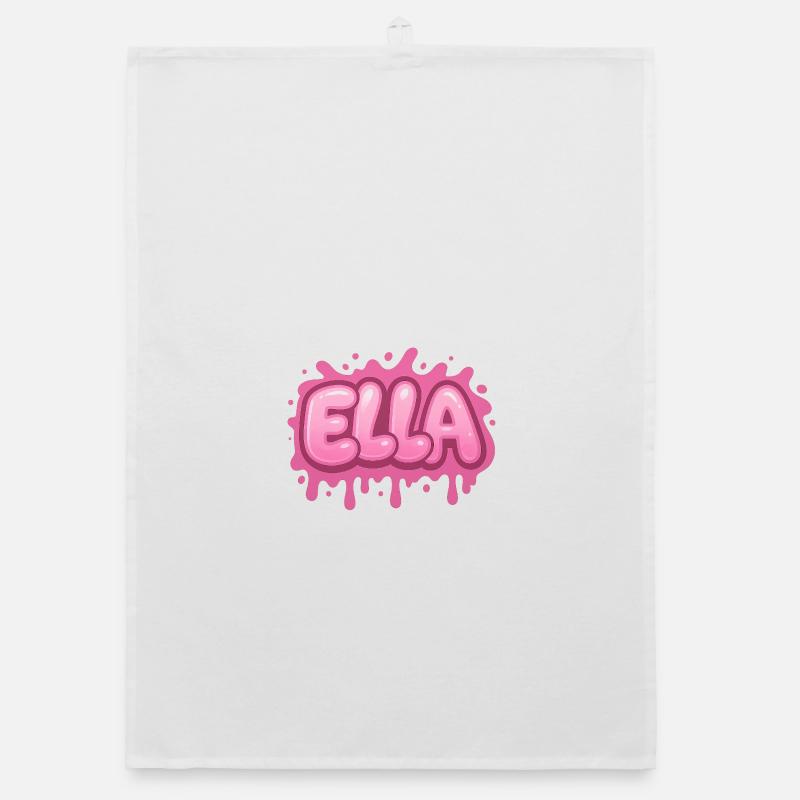 Graffiti ELLA Name Gift Ideal Printable Organic dish towel