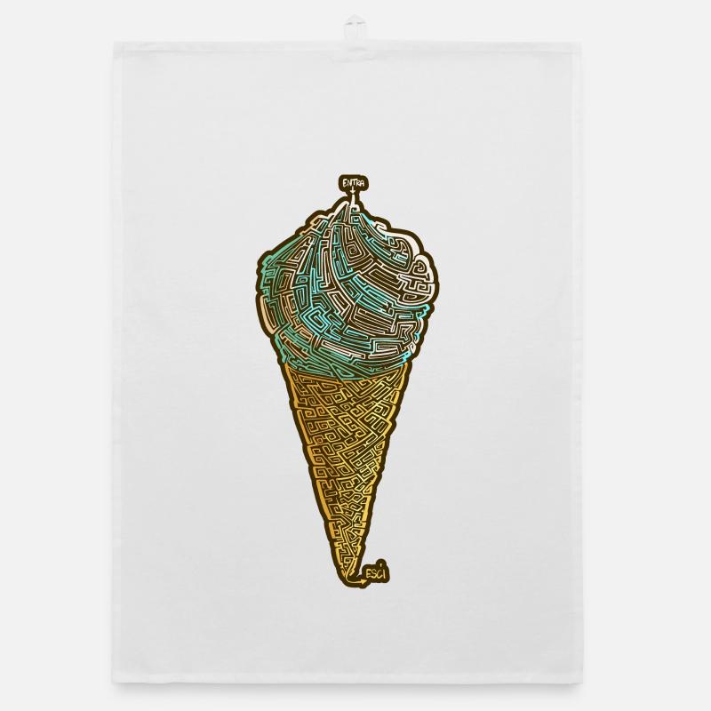 Labyrinthartiges italienisches Eis Organic Geschirrtuch