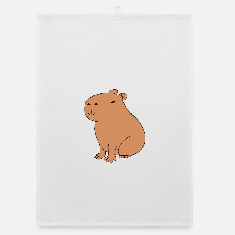 Happy Capybara Organic dish towel