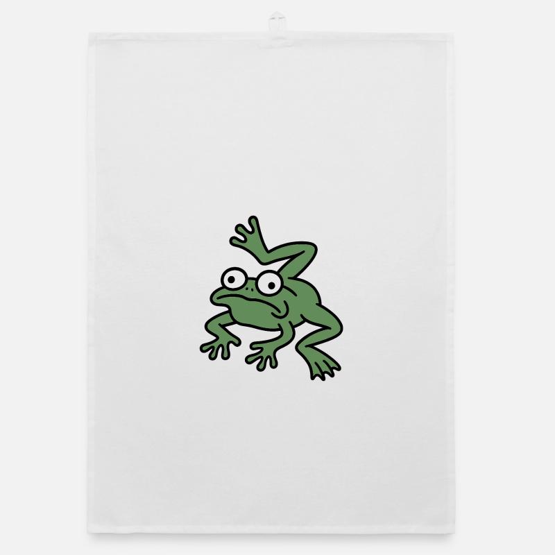 Derpy Frog leg Organic dish towel