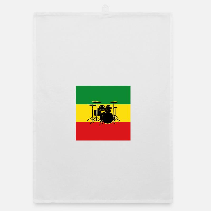 Reggae Drums Organic dish towel