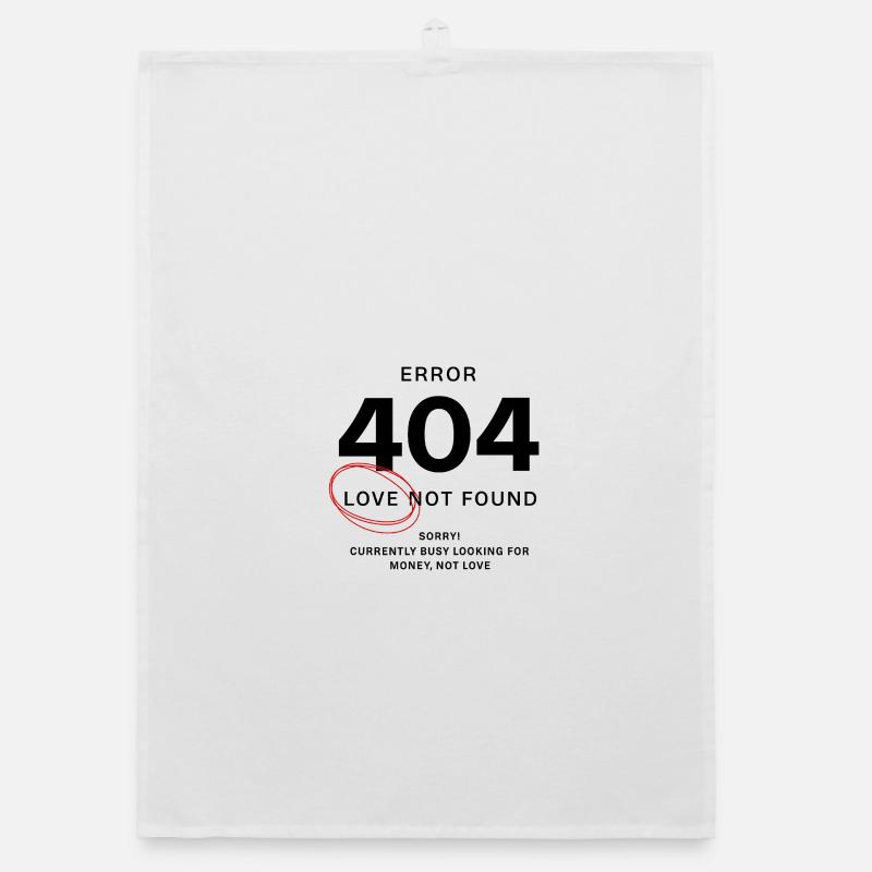 Love Not Found – Error 404 Organic dish towel