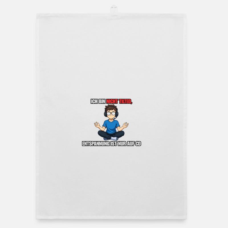 Nicht Tilted Gamer Spruch Design Organic Geschirrtuch