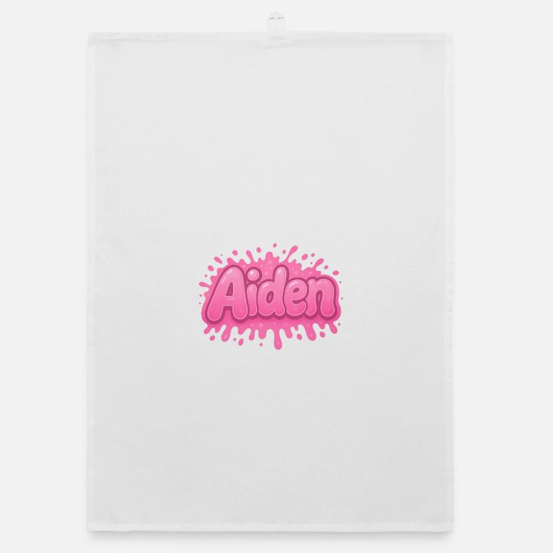 Graffiti Aiden Personalized name ideal gift printable on Organic dish towel