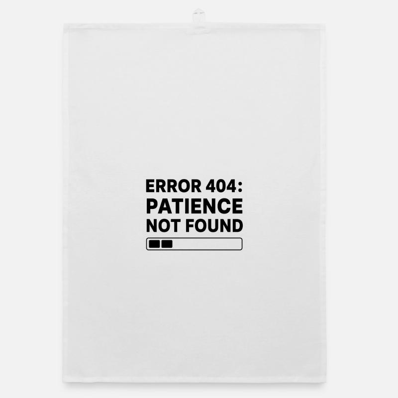 Error 404: Page Not Found Typo Art Organic dish towel