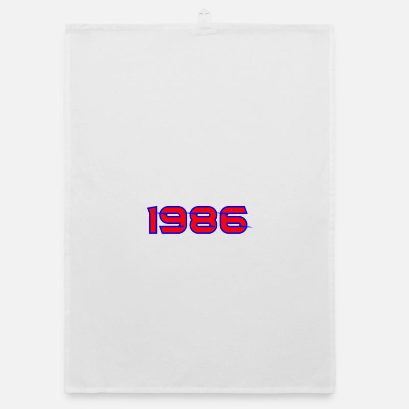 1985 Neon Retro Graffiti Organic dish towel