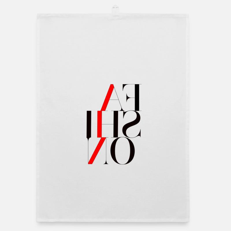 Graphiquement puissant avec un éclair rouge Torchon bio