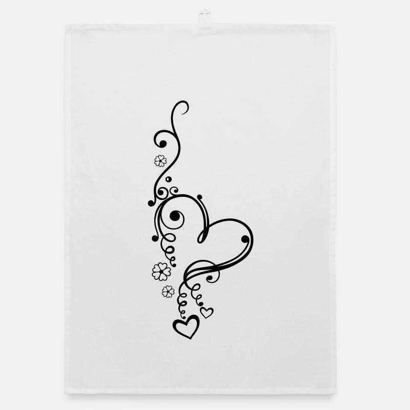 Saint Valentin. Amour amour, Torchon bio